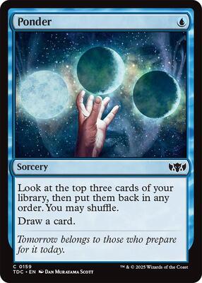 Ponder card from Commander: Tarkir: Dragonstorm