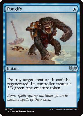 Pongify card from Commander: Tarkir: Dragonstorm