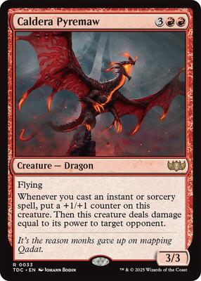 Caldera Pyremaw card from Commander: Tarkir: Dragonstorm