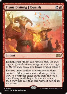 Transforming Flourish card from Commander: Tarkir: Dragonstorm