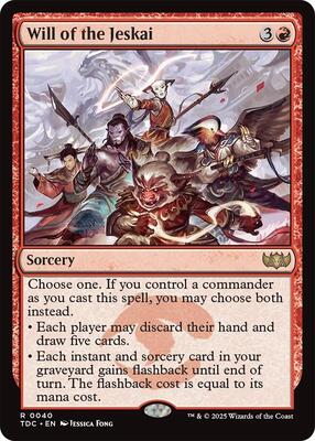 Will of the Jeskai card from Commander: Tarkir: Dragonstorm