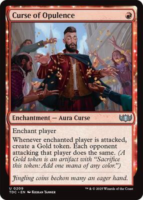 Curse of Opulence card from Commander: Tarkir: Dragonstorm