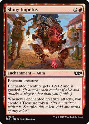 Shiny Impetus card from Commander: Tarkir: Dragonstorm