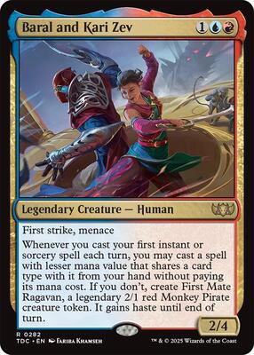 Baral and Kari Zev card from Commander: Tarkir: Dragonstorm