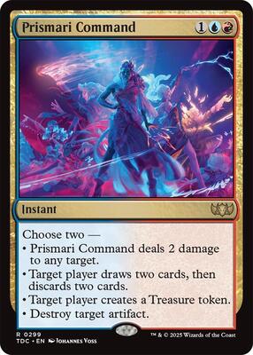 Prismari Command card from Commander: Tarkir: Dragonstorm