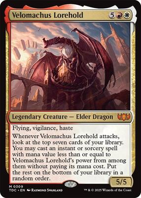 Velomachus Lorehold card from Commander: Tarkir: Dragonstorm