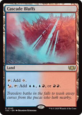 Cascade Bluffs card from Commander: Tarkir: Dragonstorm