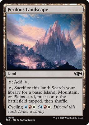 Perilous Landscape card from Commander: Tarkir: Dragonstorm