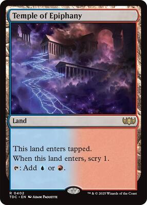 Temple of Epiphany card from Commander: Tarkir: Dragonstorm
