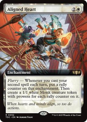 Aligned Heart (Extended Art) card from Commander: Tarkir: Dragonstorm