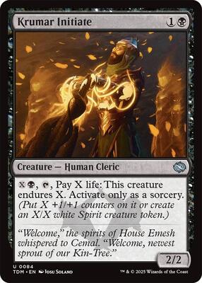 Krumar Initiate card from Tarkir: Dragonstorm