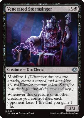 Venerated Stormsinger card from Tarkir: Dragonstorm