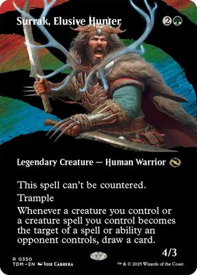 Surrak, Elusive Hunter (Borderless) card from Tarkir: Dragonstorm