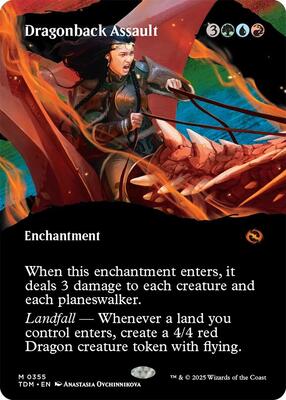 Dragonback Assault (Borderless) card from Tarkir: Dragonstorm