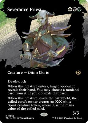 Severance Priest (Borderless) card from Tarkir: Dragonstorm