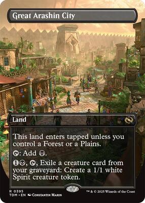 Great Arashin City (Borderless) card from Tarkir: Dragonstorm