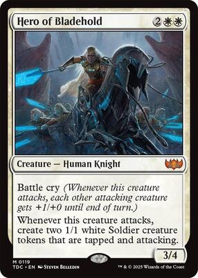 Hero of Bladehold card from Commander: Tarkir: Dragonstorm