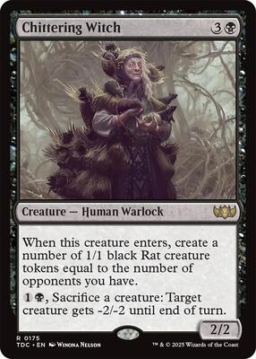 Chittering Witch card from Commander: Tarkir: Dragonstorm
