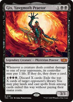 Gix, Yawgmoth Praetor card from Commander: Tarkir: Dragonstorm
