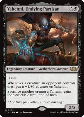 Yahenni, Undying Partisan card from Commander: Tarkir: Dragonstorm