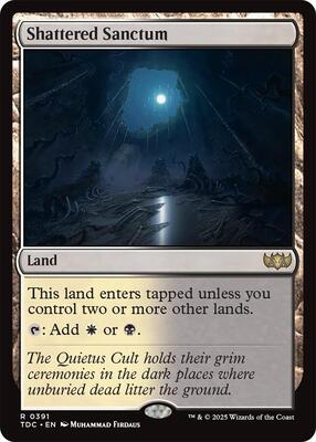 Shattered Sanctum card from Commander: Tarkir: Dragonstorm