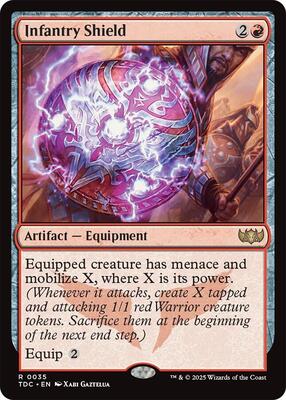 Infantry Shield card from Commander: Tarkir: Dragonstorm