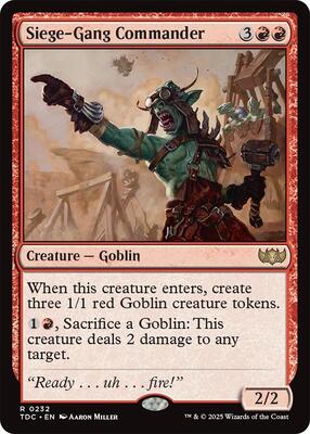 Siege-Gang Commander card from Commander: Tarkir: Dragonstorm