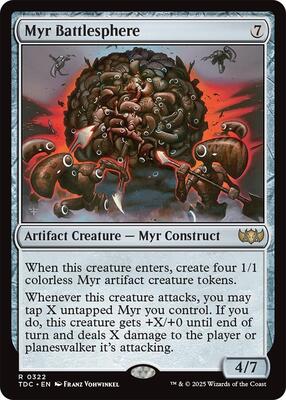 Myr Battlesphere card from Commander: Tarkir: Dragonstorm
