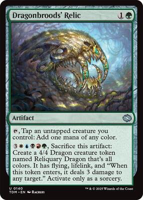 Dragonbroods' Relic card from Tarkir: Dragonstorm