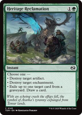 Heritage Reclamation card from Tarkir: Dragonstorm