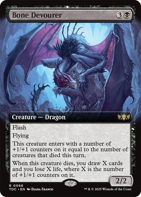 Bone Devourer (Extended Art) card from Commander: Tarkir: Dragonstorm