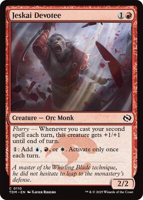 Jeskai Devotee card from Tarkir: Dragonstorm