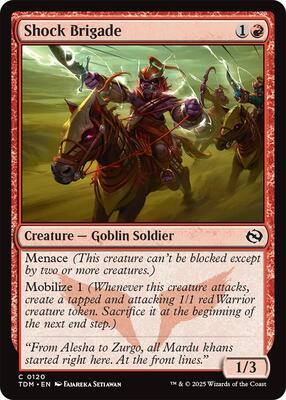 Shock Brigade card from Tarkir: Dragonstorm