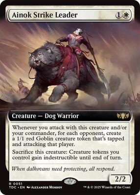 Ainok Strike Leader (Extended Art) card from Commander: Tarkir: Dragonstorm