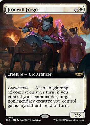 Ironwill Forger (Extended Art) card from Commander: Tarkir: Dragonstorm