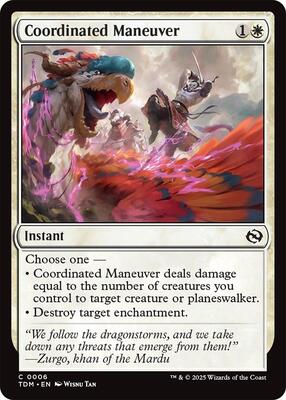 Coordinated Maneuver card from Tarkir: Dragonstorm