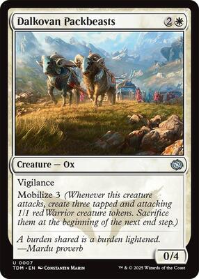 Dalkovan Packbeasts card from Tarkir: Dragonstorm