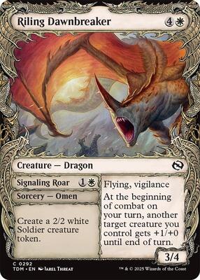 Riling Dawnbreaker (Showcase) card from Tarkir: Dragonstorm