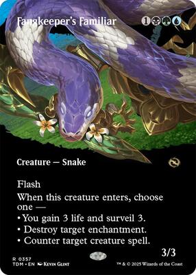 Fangkeeper's Familiar (Borderless) card from Tarkir: Dragonstorm