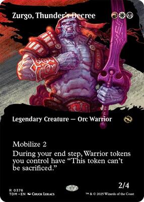 Zurgo, Thunder's Decree (Borderless) card from Tarkir: Dragonstorm