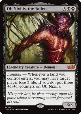 Ob Nixilis, the Fallen card from Commander: Tarkir: Dragonstorm