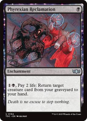 Phyrexian Reclamation card from Commander: Tarkir: Dragonstorm