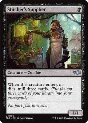 Stitcher's Supplier card from Commander: Tarkir: Dragonstorm