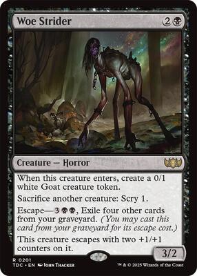 Woe Strider card from Commander: Tarkir: Dragonstorm