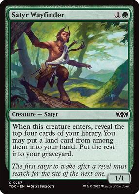 Satyr Wayfinder card from Commander: Tarkir: Dragonstorm