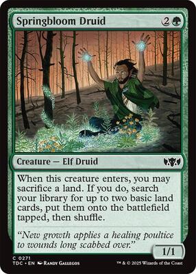 Springbloom Druid card from Commander: Tarkir: Dragonstorm