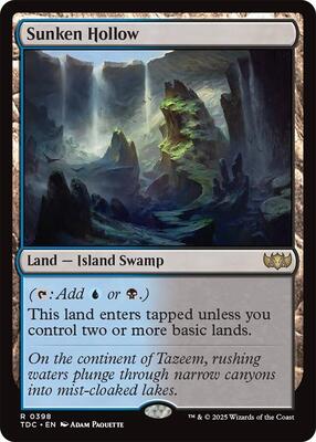 Sunken Hollow card from Commander: Tarkir: Dragonstorm