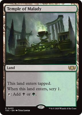 Temple of Malady card from Commander: Tarkir: Dragonstorm