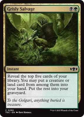Grisly Salvage card from Commander: Tarkir: Dragonstorm