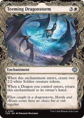 Teeming Dragonstorm (Showcase) card from Tarkir: Dragonstorm